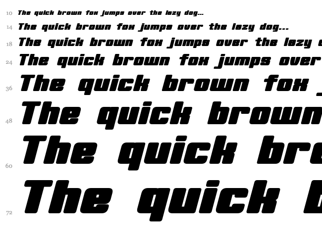 Minerva font waterfall
